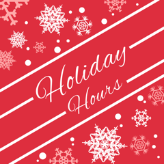Christmas and New Years’ Closure – Holiday Hours Here